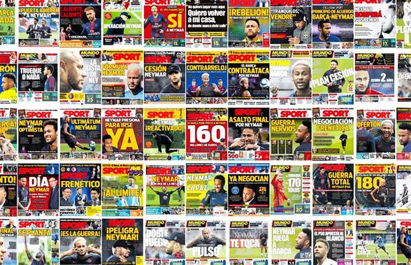 Neymar la Barcelona, ce telenovelă! Ziarele de casă ale catalanilor, 55 de pagini întâi și 35 de oferte diferite pentru brazilian!