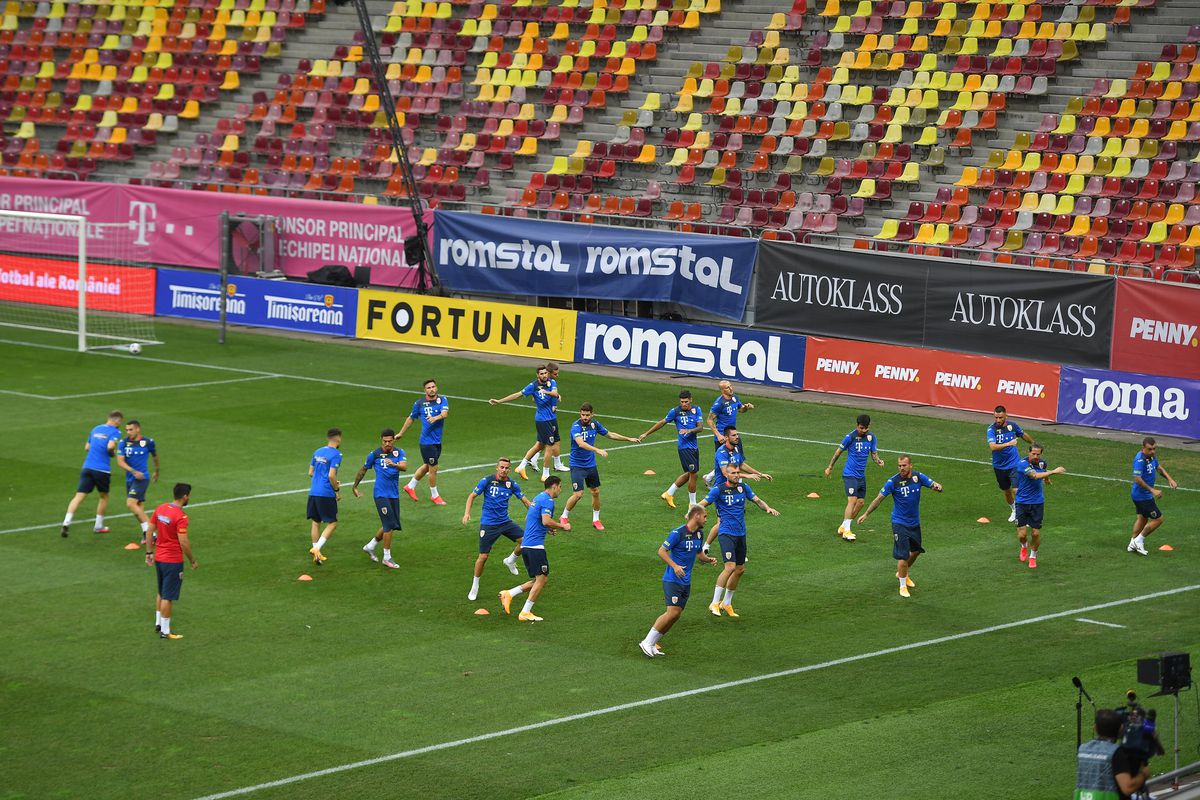 Antrenamentul oficial al României înaintea meciului cu Irlanda de Nord