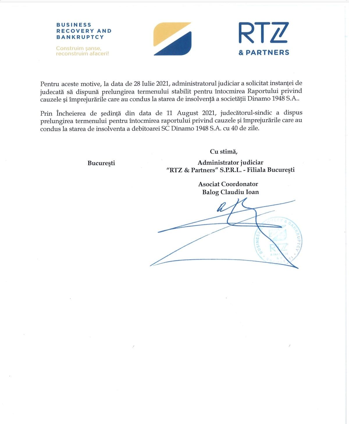 Zăvăleanu se îmbogățește! Dinamo se scufundă, dar administratorul judiciar poate câștiga 500.000€