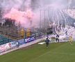 Suporterii au întârziat startul meciului Oțelul Galați - Poli Timișoara // foto: captură DigiSport