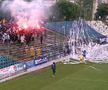 Suporterii au întârziat startul meciului Oțelul Galați - Poli Timișoara // foto: captură DigiSport