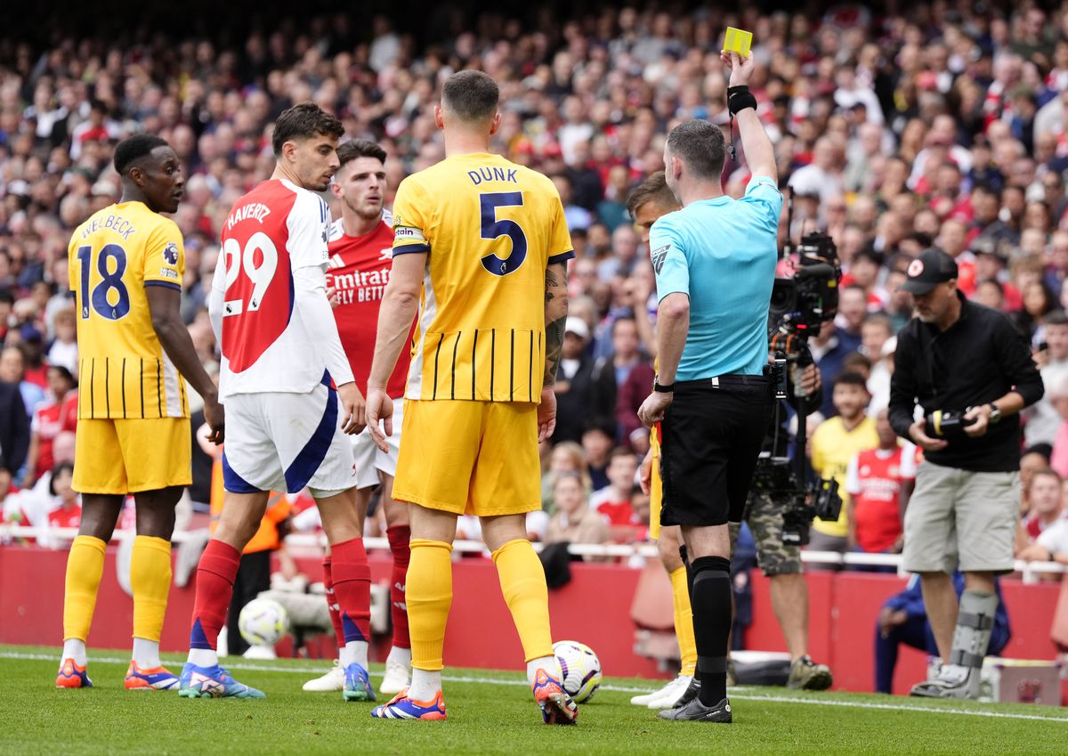 Declan Rice, eliminat în Arsenal - Brighton