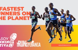 Medaliatul olimpic la Paris 2024, Ronald Kwemoi, și campionul en-titre, Weldon Langat, se aliniază la startul cursei internaționale tRUNsylvania International 10K, parte din Brașov Running Festival