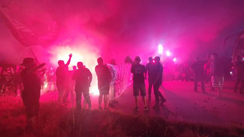 Fanii celor de la FCSB au mers să își susțină favoriții înaintea derby-ului cu Dinamo, programat în această seară, de la ora 21:00.