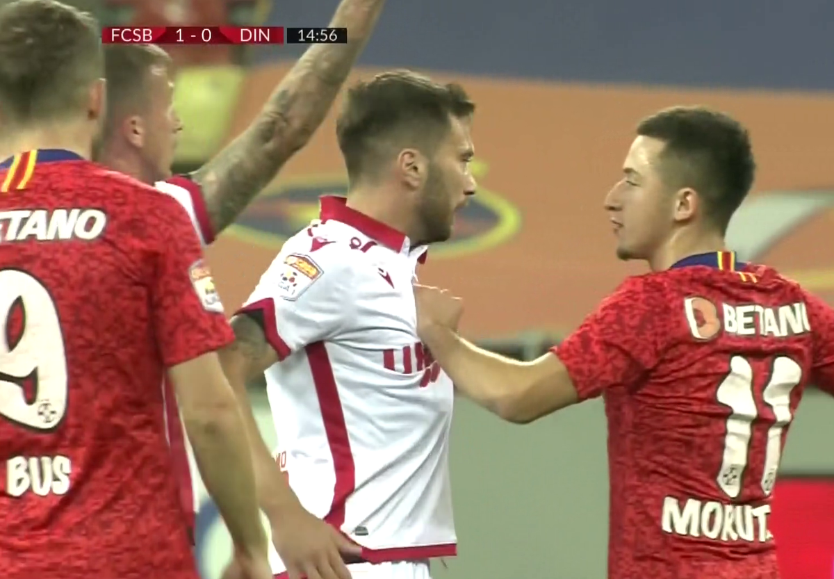FCSB - DINAMO 3-2. FOTO Florin Tănase și Juan Camara, la un pas de bătaie! Ce s-a întâmplat în minutul 15 al derby-ului