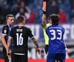 Andrea Compagno, atacantul lui FCU Craiova, a fost eliminat direct în minutul 72 / foto: GSP