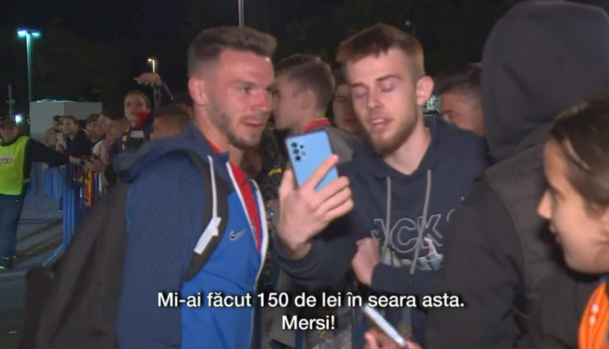Cordea, oprit de un suporter după FCSB - FC Argeș: „Mi-ai «făcut» 150 de lei”