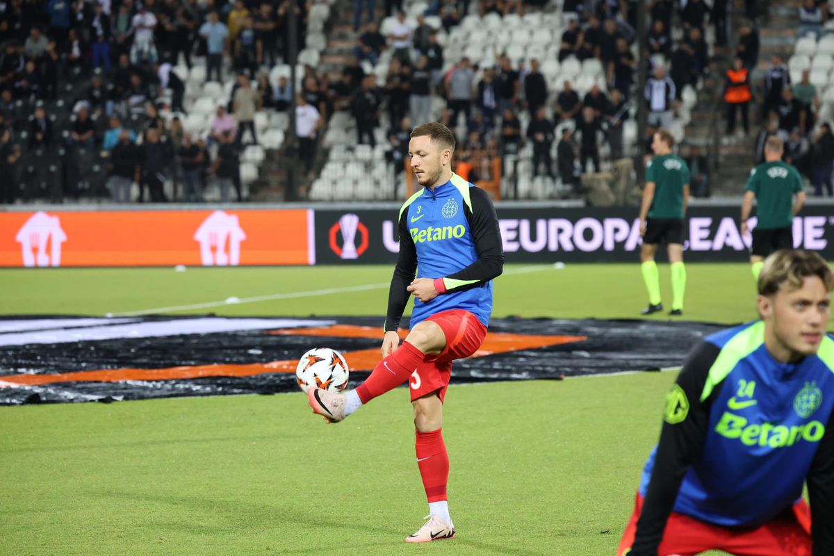 PAOK - FCSB, imagini de la încălzire