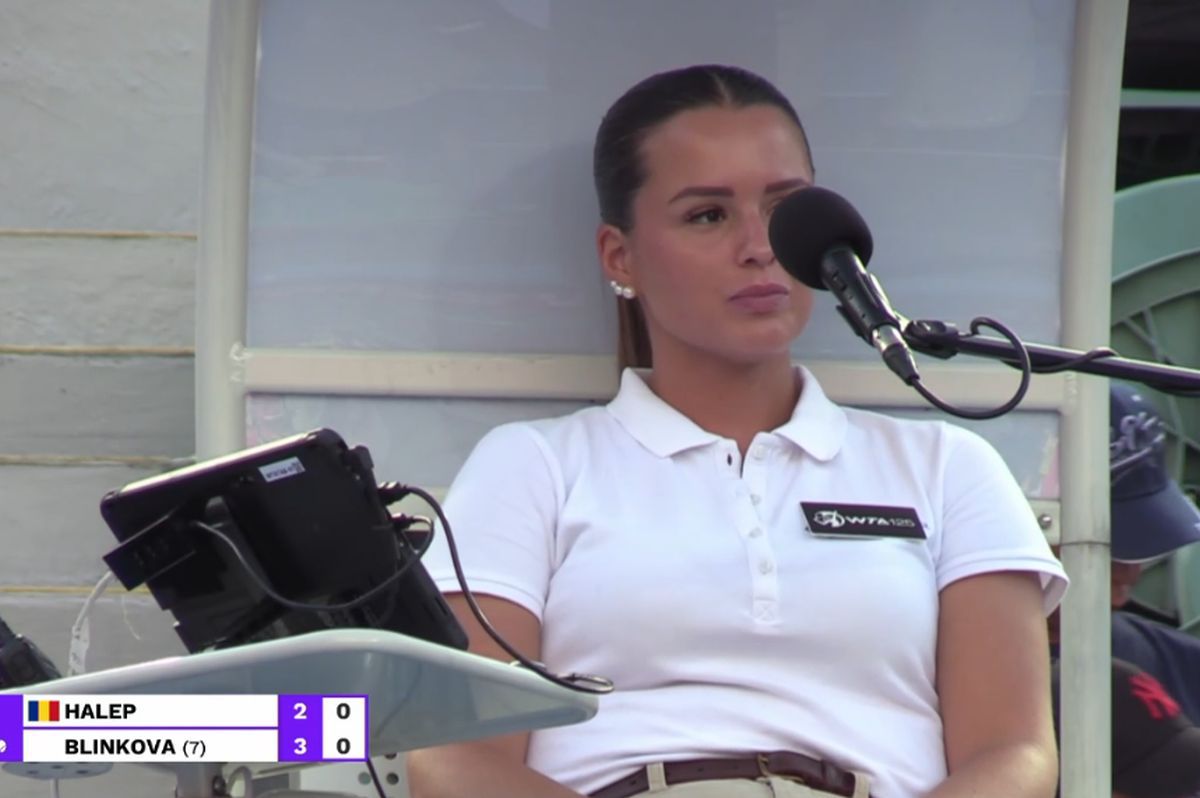 Martina Baldi, arbitra meciului Simona Halep - Anna Blinkova