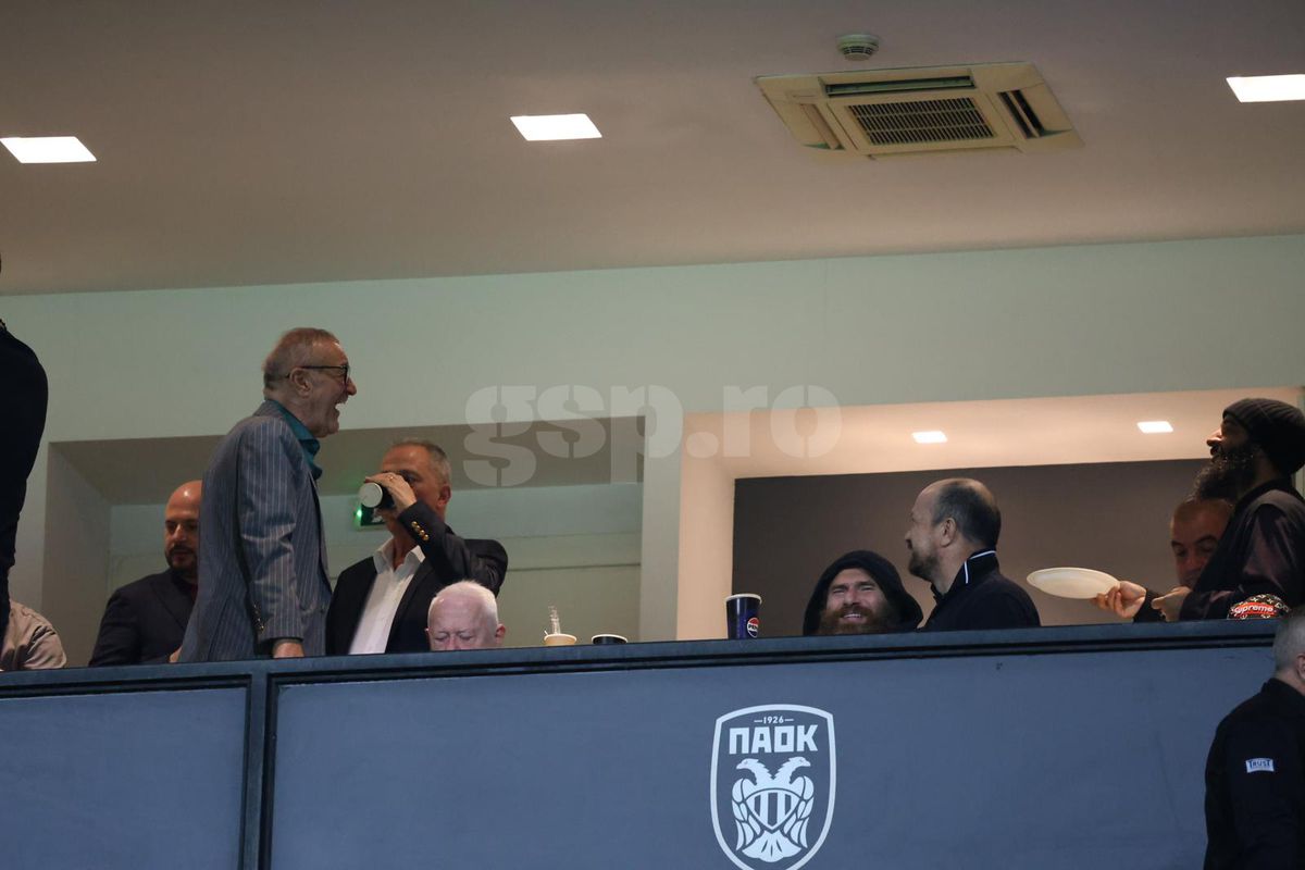 Gigi Becali, imagini senzaționale din loja de la PAOK - FCSB » Surpriză: cine a fost pe stadion lângă patronul campioanei