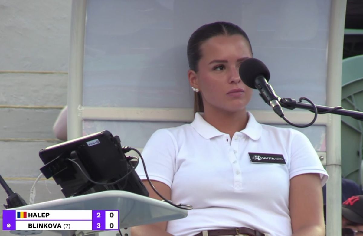 Martina Baldi, arbitra meciului Simona Halep - Anna Blinkova