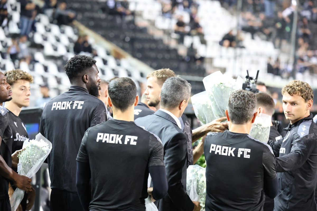 PAOK - FCSB, imagini de la încălzire