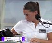 Martina Baldi, în timpul meciului Simona Halep - Anna Blinkova