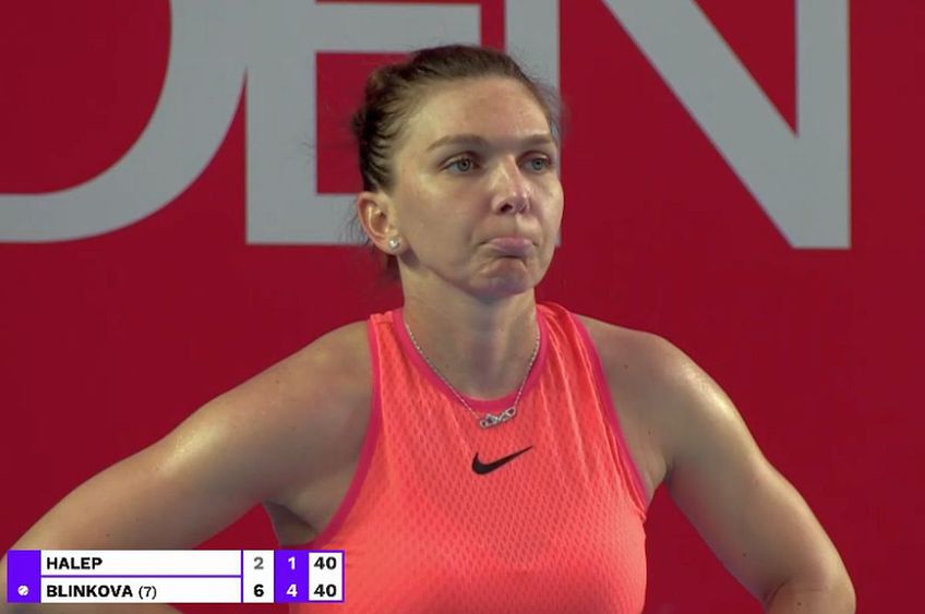 Simona Halep, în meciul cu Anna Blinkova