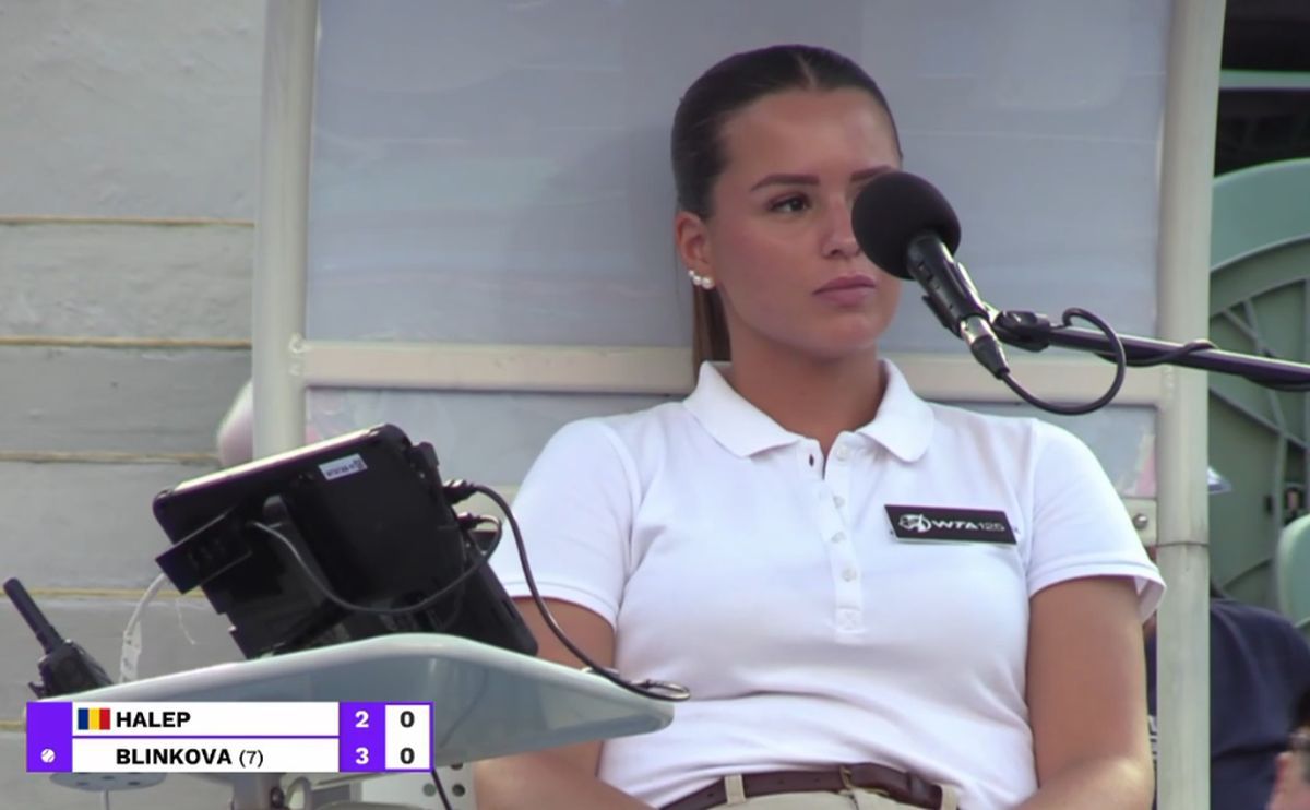 Martina Baldi, arbitra meciului Simona Halep - Anna Blinkova