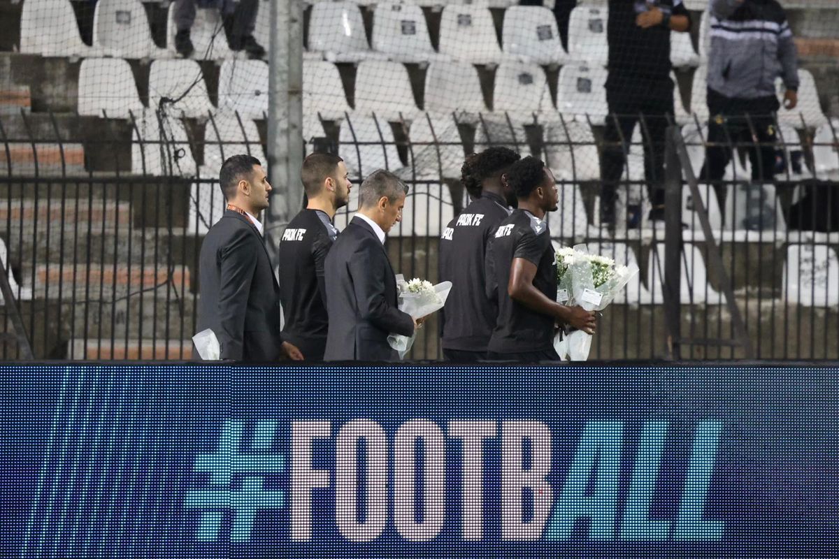 PAOK - FCSB, imagini de la încălzire