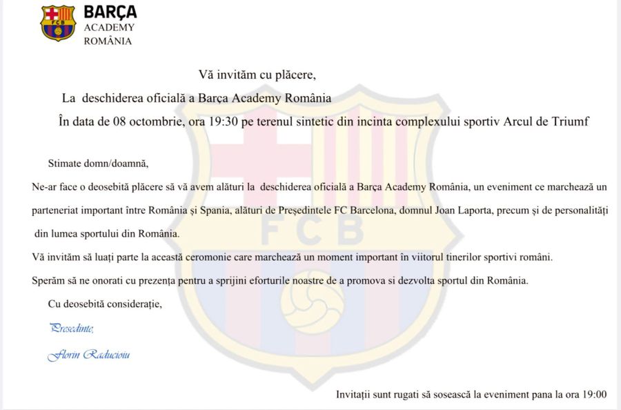 FC Barcelona își deschide academie de fotbal în România! » Joan Laporta vine la București