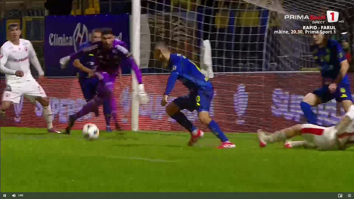 Dinamo a cerut un penalty în prima repriză! Ce s-a întâmplat în careul Sloboziei