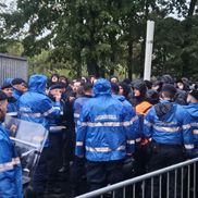 Conflictul dintre jandarmii români și ultrașii elvețieni / FOTO: GSP.ro