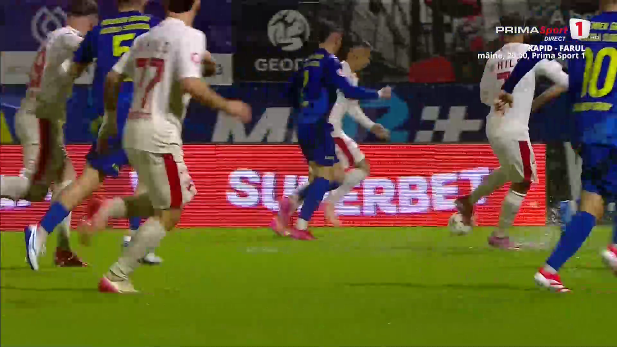 Dinamo a cerut un penalty în prima repriză! Ce s-a întâmplat în careul Sloboziei