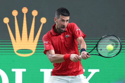 Novak Djokovic în acțiune la Shanghai FOTO Guliver/GettyImages