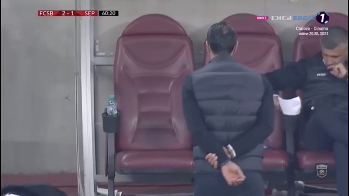 FCSB - SEPSI // Moment penibil cu Mache pe banca roș-albaștrilor » Ce făcea imediat după golul de 2-1 :D