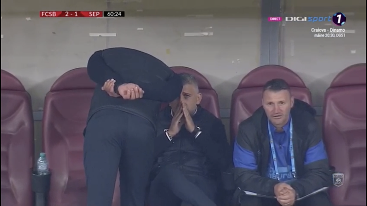 FCSB - SEPSI // Moment penibil cu Mache pe banca roș-albaștrilor » Ce făcea imediat după golul de 2-1 :D