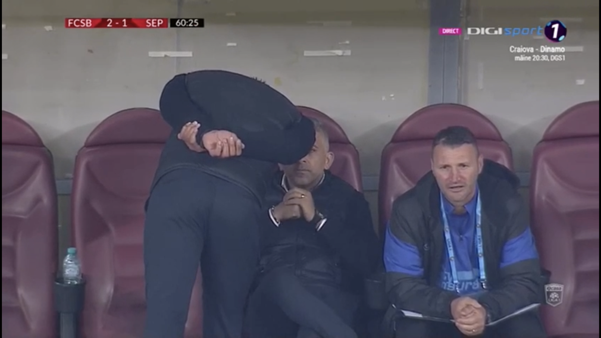 FCSB - SEPSI // Moment penibil cu Mache pe banca roș-albaștrilor » Ce făcea imediat după golul de 2-1 :D