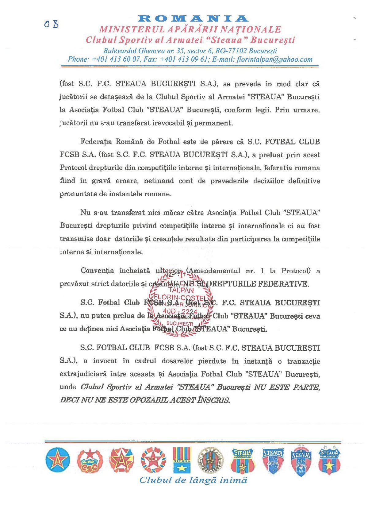 Talpan continuă războiul cu FCSB