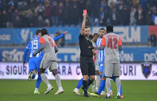 Universitatea Craiova - FCSB 1-1 » Campioană naivă: cu om în plus mai bine de o repriză, oaspeții s-au păcălit, crezându-se învingători prea devreme. 3 fotbaliști eliminați în Bănie