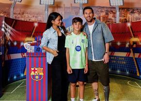 Lionel Messi, petrecere cu tematică FC Barcelona pentru fiul său Thiago » Tort în forma stadionului Camp Nou