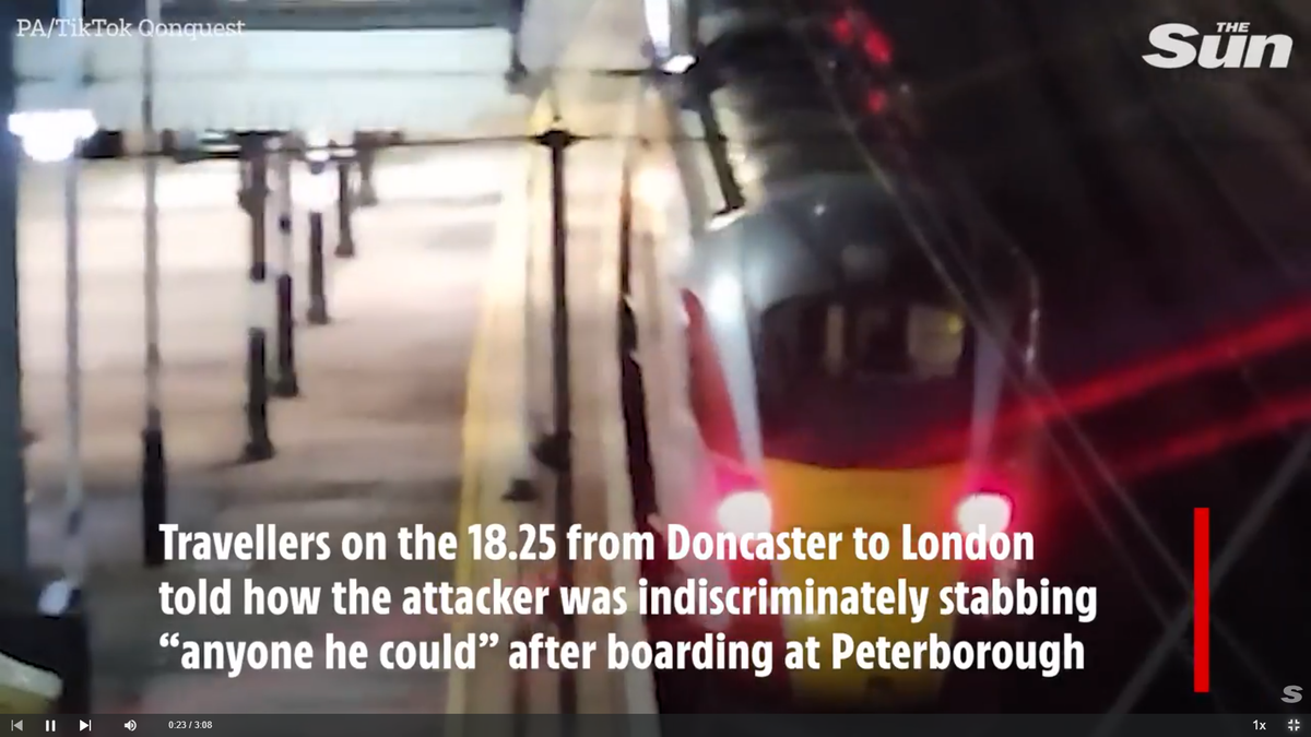 Atac în masă cu cuțitul în tren » Un fotbalist s-a aflat printre victime