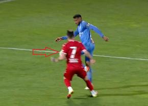 Fază de penalty în Clinceni - Dinamo » A greșit arbitrul?