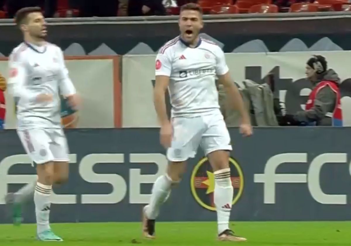 L-a faultat sau nu pe Ovidiu Popescu? Gol controversat în FCSB - Oțelul, validat după 3 minute de analiză VAR