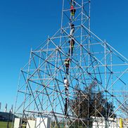 Micuțul stadion din Borcea a trecut printr-un proces de cosmetizare pentru meciul cu FCSB  / Sursă foto: Facebook@ Theodor Aniel