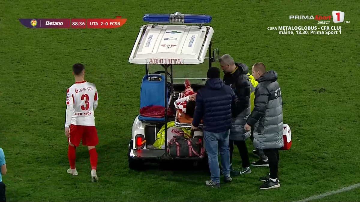 Alexandru Matei s-a accidentat grav în UTA - FCSB