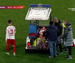 Alexandru Matei s-a accidentat grav în UTA - FCSB // FOTO: captură Prima Sport