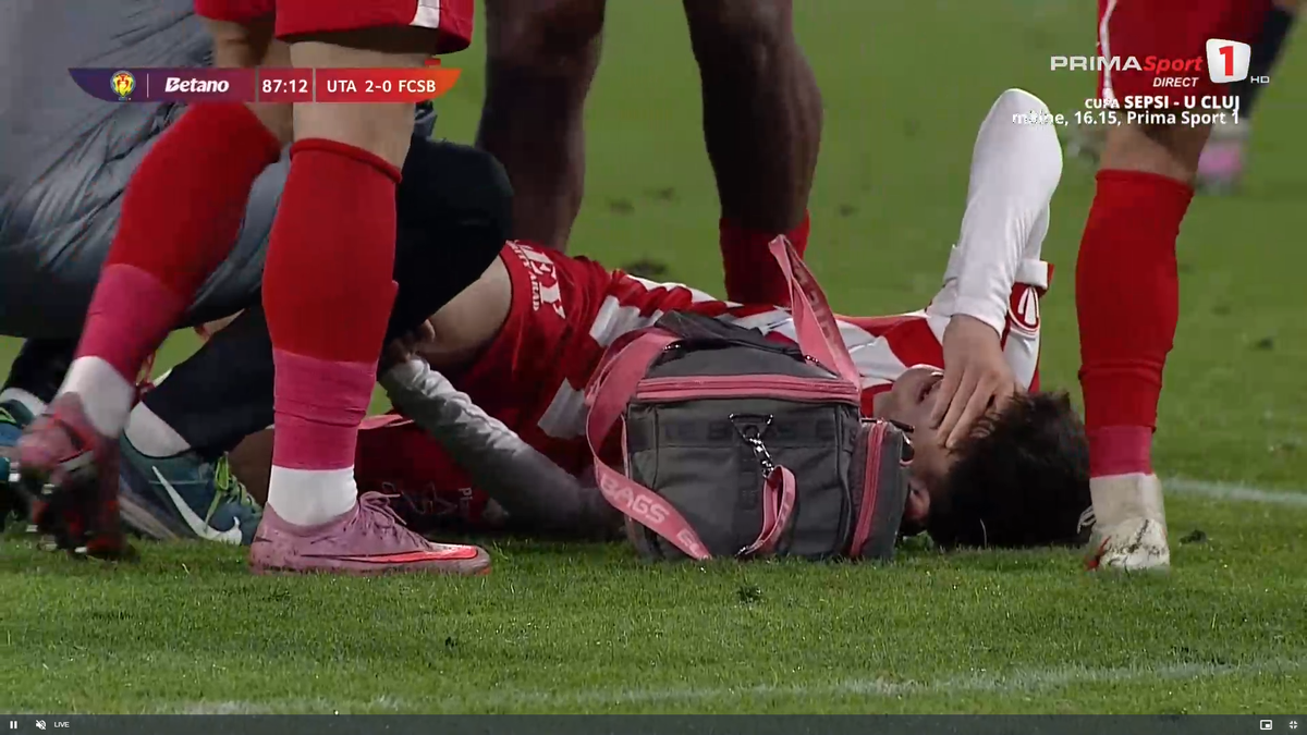 Alexandru Matei s-a accidentat grav în UTA - FCSB