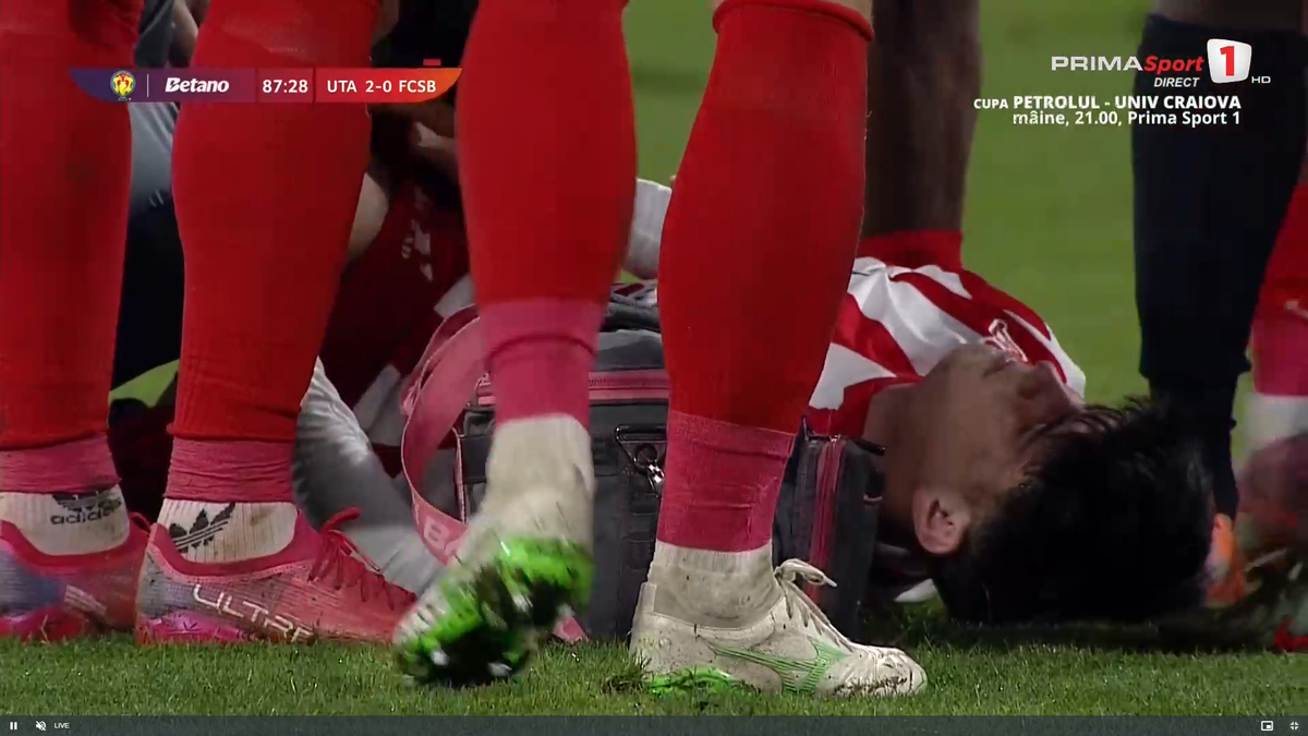 Alexandru Matei s-a accidentat grav în UTA - FCSB