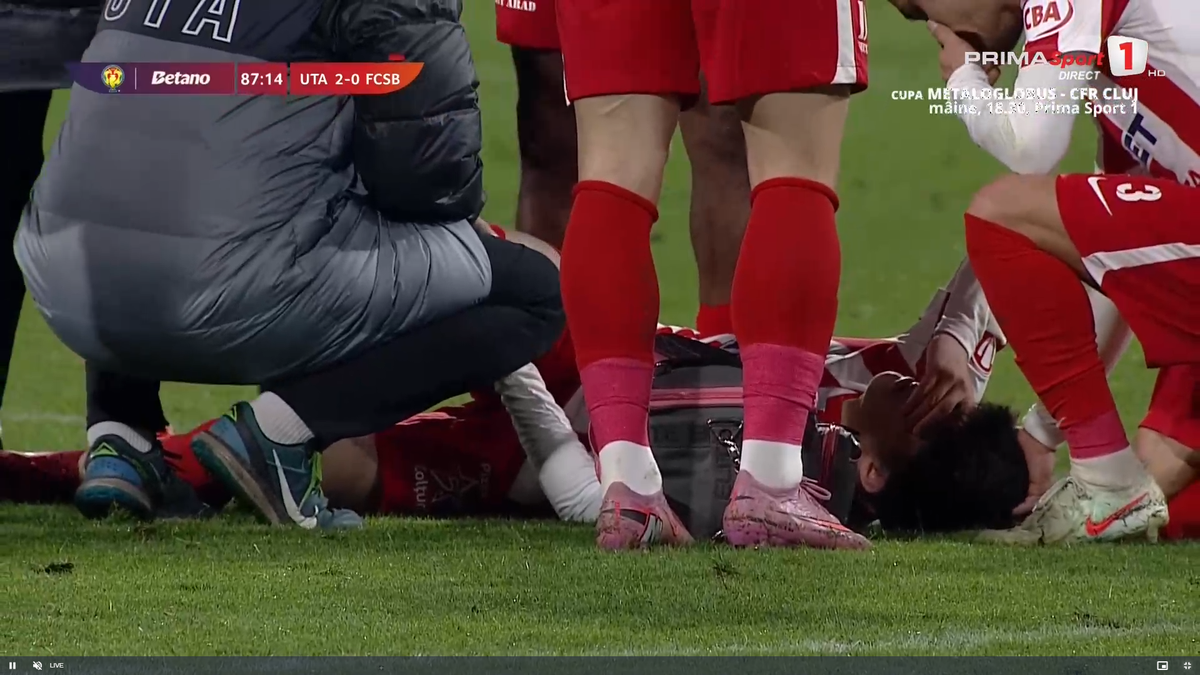 Alexandru Matei s-a accidentat grav în UTA - FCSB