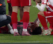 Alexandru Matei s-a accidentat grav în UTA - FCSB // FOTO: captură Prima Sport