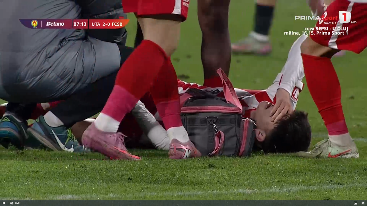 Alexandru Matei s-a accidentat grav în UTA - FCSB