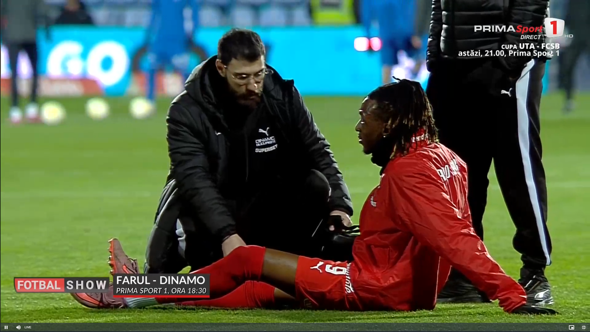 Mamadou Karamoko s-a accidentat la încălzire înainte de Farul - Dinamo