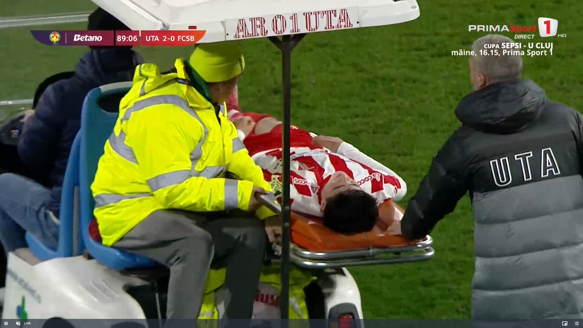 Alexandru Matei s-a accidentat grav în UTA - FCSB