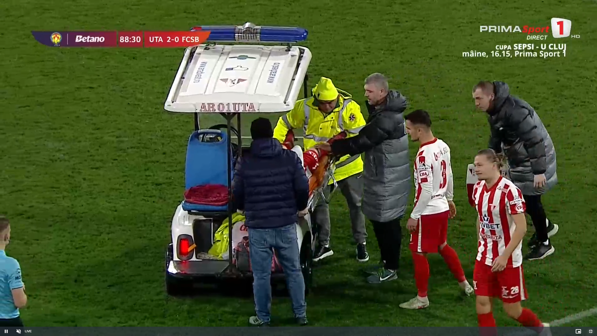 Alexandru Matei s-a accidentat grav în UTA - FCSB
