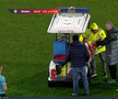 Alexandru Matei s-a accidentat grav în UTA - FCSB // FOTO: captură Prima Sport