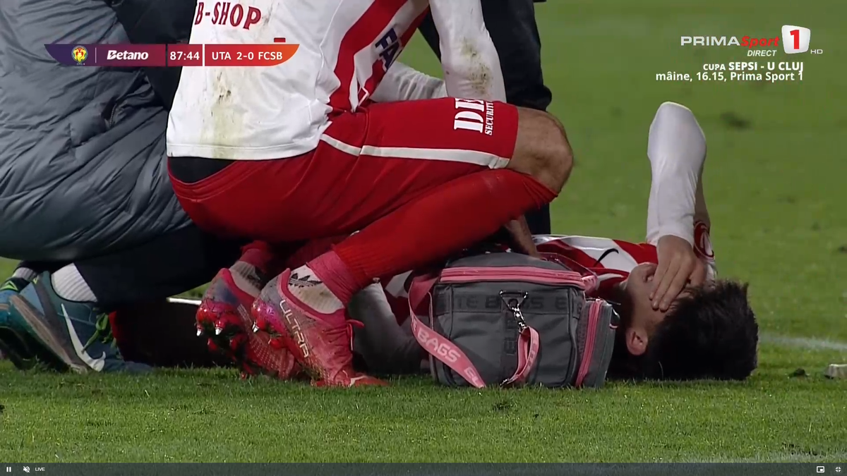 Alexandru Matei s-a accidentat grav în UTA - FCSB
