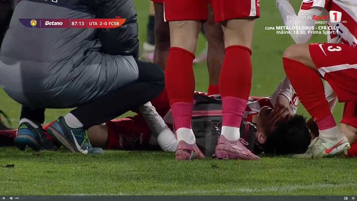 Alexandru Matei s-a accidentat grav în UTA - FCSB