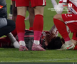 Alexandru Matei s-a accidentat grav în UTA - FCSB // FOTO: captură Prima Sport
