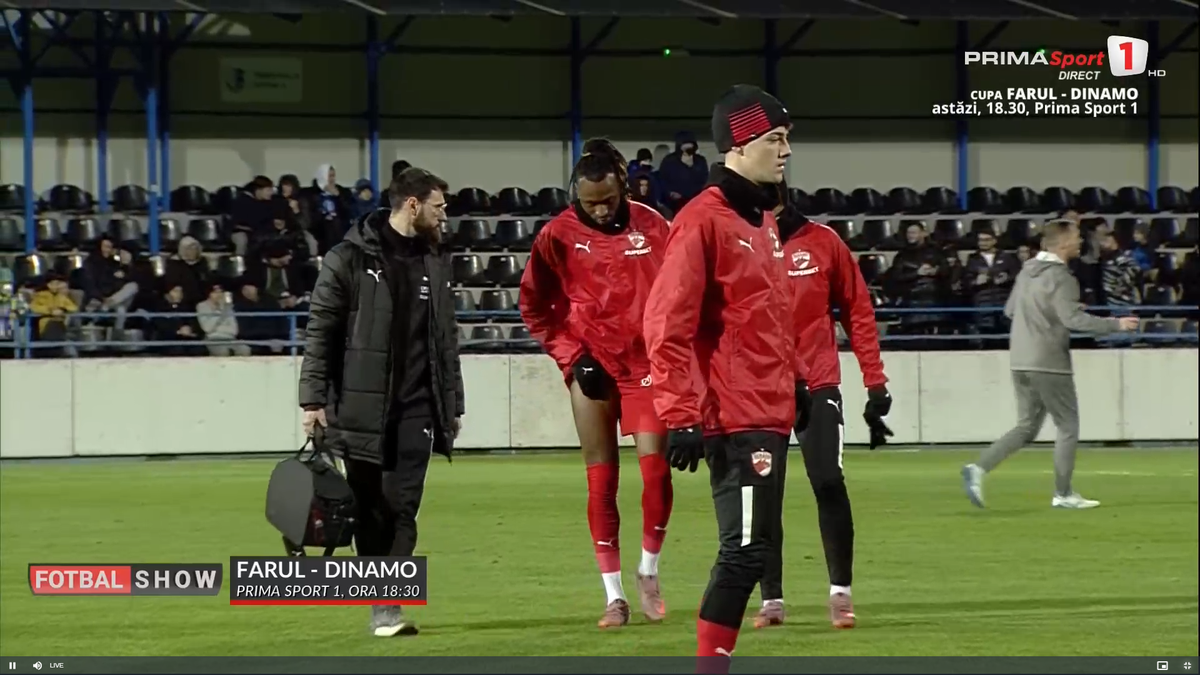 Mamadou Karamoko s-a accidentat la încălzire înainte de Farul - Dinamo